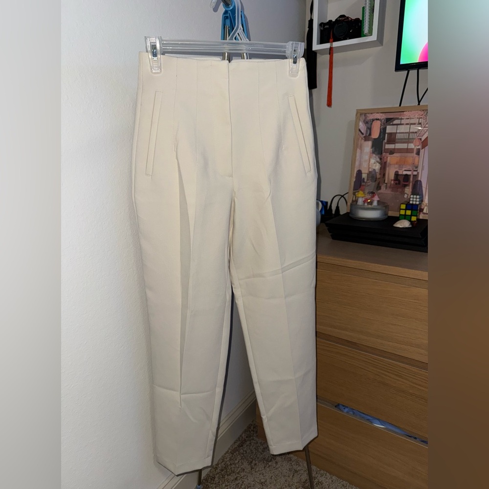 Zara Off-White Trousers